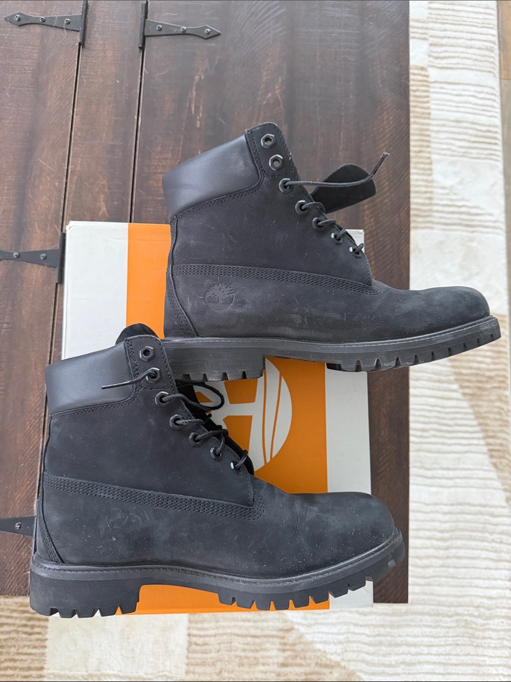 Timberland Men's Black Lace-Up Waterproof Work Boots - Picture 3 of 9